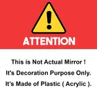 AK Arts Acrylic Wall Mirror Stickers, Silver, 20x30 cm