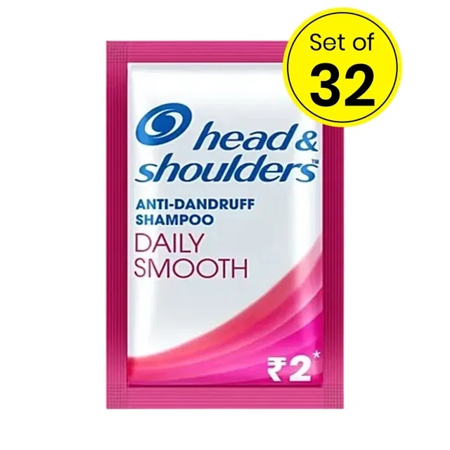 हेड एंड शोल्डर्स एंटी डैंड्रफ डेली स्मूथ शैम्पू 32X5 ml (पैक ऑफ़ 32)