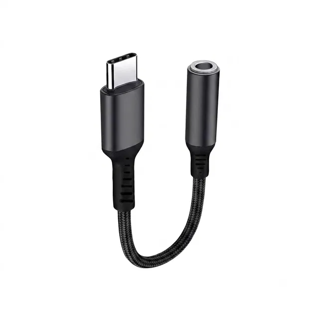 AUX Cable 0.12 m Type C to 3.5mm Audio Jack Cable, Headphone/Earphone Converter Adapter| (One Cable)
