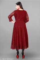 Net Kurti for Women,  Maroon  