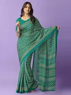 Georgette Printed Saree for Women 