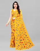 SVB बटरफ्लाई प्रिंटेड साड़ी फॉर वीमेन 