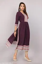 Naira Cut Rayon Printed Kurti for Women 
