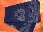 Vichitra Silk Printed Saree For Women, Navy Blue