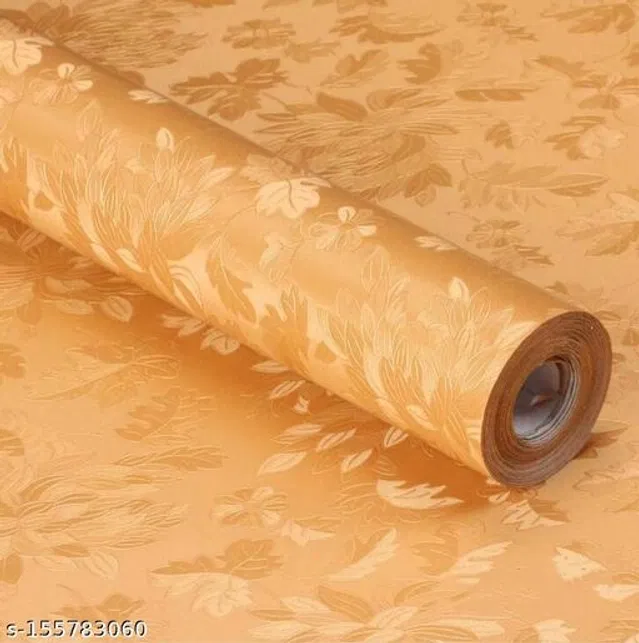 Bliss Vinyl Wallpaper for Home (Orange, 45x500 cm)