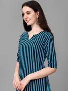 Women Cotton Blend Striped Kurta 