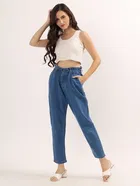 Cotton Straight Fit Jeans for Women 