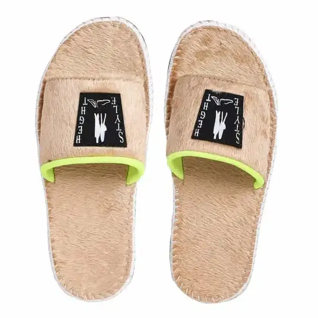 STY LE HEIGHT Slides for Men's Soft And Comfort (Brown, 8)