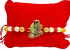 Metal Rakhi with Greeting Card & Roli Chawal 