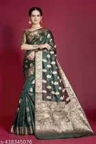 Organza Zari Woven Saree for Women 