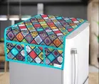 Knit Printed Fridge 4 Pcs Mat with Top Cover 