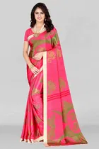 Crepe Printed Saree for Women 