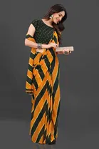 Trendy Georgette Saree with Blouse Piece For Women 