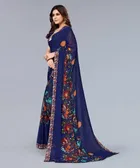 Georgette Floral Print Saree for Women 