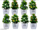Plastic Artificial Flowers, Multioclor, Pack of 8