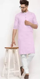 Full Sleeves Solid Kurta with Payjama for Men 