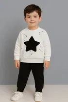 Cotton Blend Printed Clothing Set for Boys 