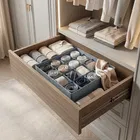 Wardrobe Clothes Organizer, Nonwoven Fabric Durable with 24 Grids partition 32*32*10cm