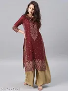 Cotton Printed Kurta with Pant for Women 