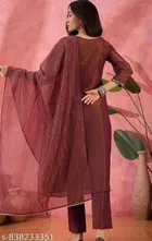 Designer Kurti Pant Dupatta Set for Women 
