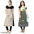 Crepe Printed Kurti for Women 