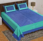 Cotton Rajasthani Jaipuri Double Bedsheet with 2 Pillow Covers 