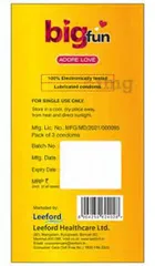 Bigfun Mixed Fruit Flavored 3 Pcs Dotted Ribbed & Contoured Condom 