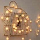 16 LEDs 2.5 m Yellow Snow Ball Fairy Light 