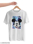 Cotton Round Neck Printed T-Shirt for Men 