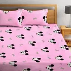 Glace Cotton Printed Double Bedsheet with Two Pillow Covers 