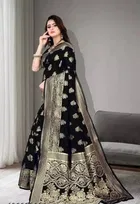 Banarasi Silk Jacquard Embroidery Saree for Women 
