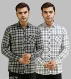 Cotton Blend Printed Shirt for Men, Multicolor, Pack of 2 