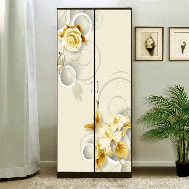 Vinyl Wallpaper Sticker for Wardrobe Door (Multicolor, 213x99 cm)