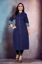 Solid Cotton Blend Kurti for Women, Pack of 2 