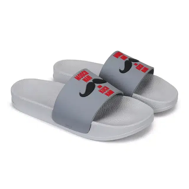 Bersache Flip Flops for Men (Grey, 6) (VKI-7)