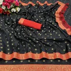 Silk Blend Printed Saree for Women 