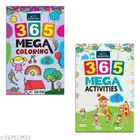 365 Mega Coloring 2 & 365 Mega Activity 1 Books For Kids Set Of 2 for kids