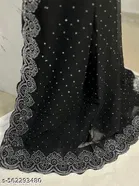 Jimmy Choo Solid Saree For Women, Black
