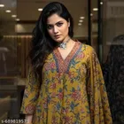 Viscose Rayon Kurta & Plazo With Dupatta Yellow 