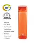 CELLO H2O Squaremate Unbreakable Plastic Water Bottle 1 Liter, Orange