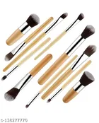 Best professional makeup brush wooden 11 pieces Makeup Tools & Accessories