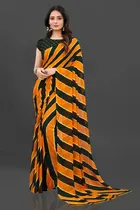 Georgette Printed Saree for Women 