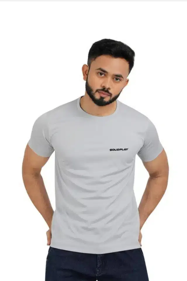 Round Neck T-Shirt for Men (White, XL)