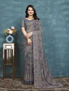 Georgette Printed Saree for Women 