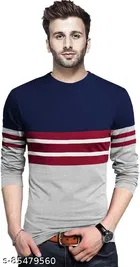 Regular fit Solid Men's Round Neck Full Sleeve T-Shirt 