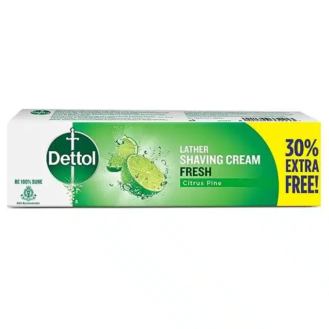 Dettol Fresh Lather Shaving Cream Citrus Pine 60 g+18 g Free