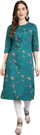 Women Crepe Printed Kurta 