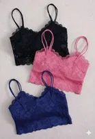 Cotton Solid Padded Bras for Women, Multicolour, Pack of 3 