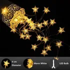 16 LEDs 2.5 m Yellow Star Shape Fairy Light 