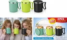 Stainless Steel Coffe Mug, Multicolour, Pack of 3 